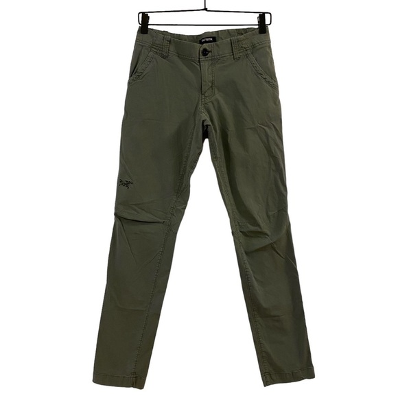 Arc'teryx Women's Green Khaki Slim Pants Hiking Size 4 - Picture 1 of 12